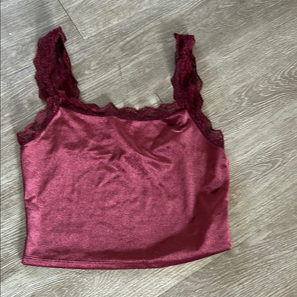 Forever 21 lacy shimmer tank top